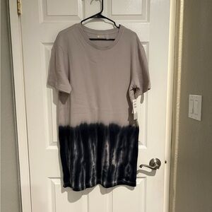 Nordstrom Gray and Black Tie-Dye Shirt